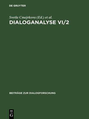 cover image of Dialoganalyse VI/2